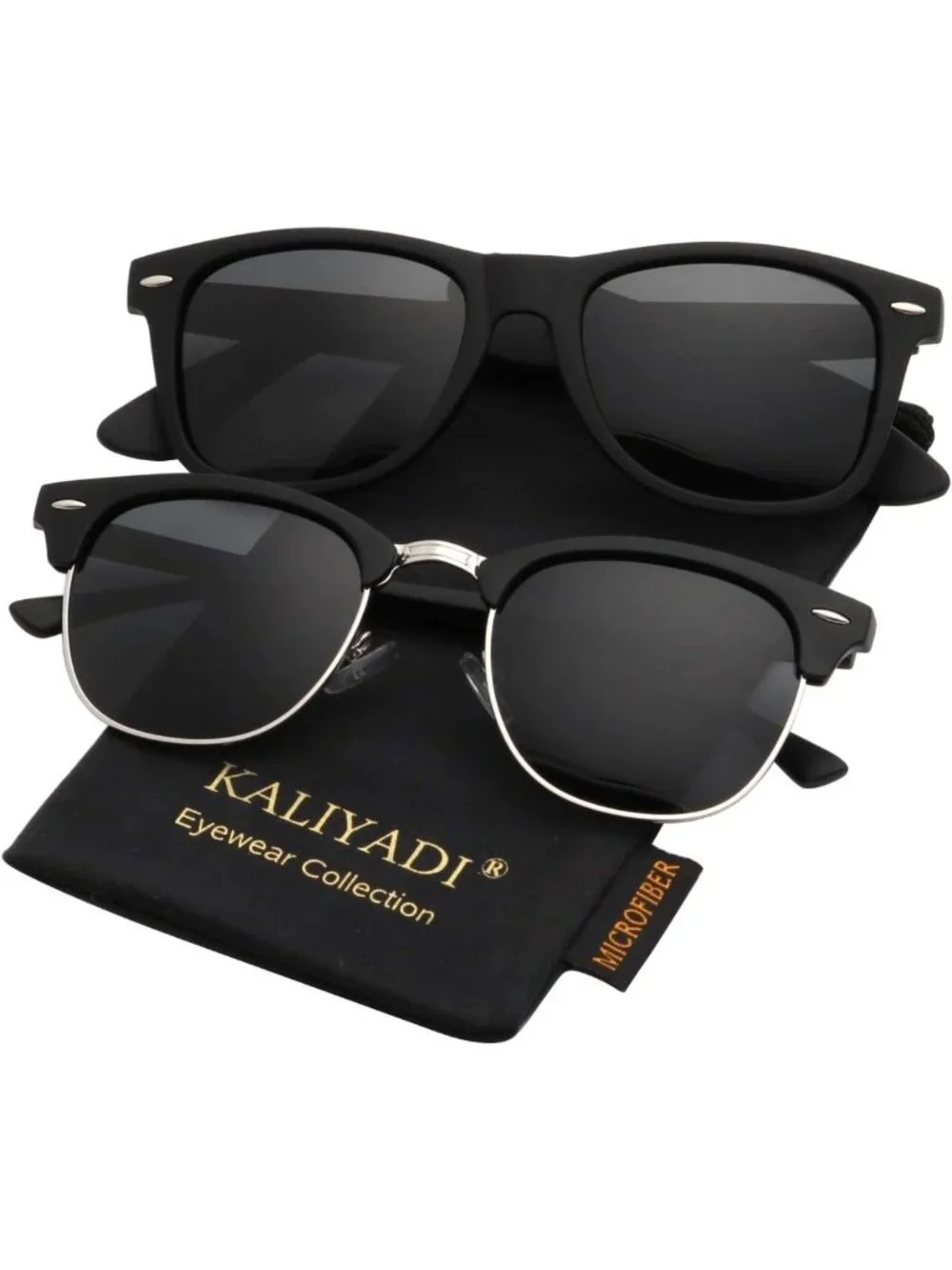 Polarized Semi-Rimless Sunglasses for Men & Women - UV Protection Driving